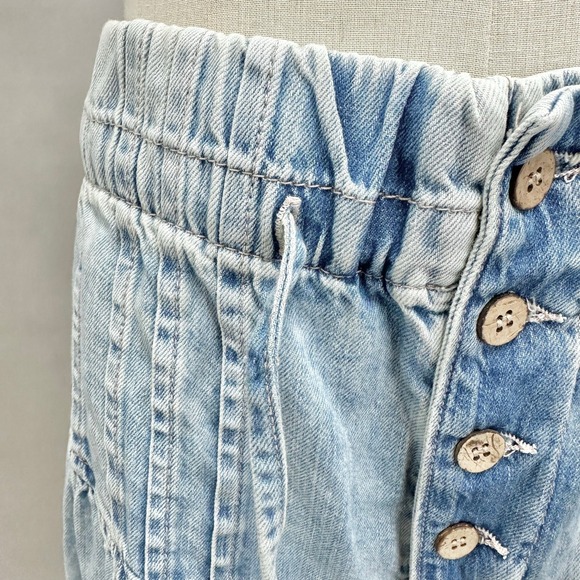 Free People We The Free Forget Me Knot Pull-On Jeans Size Large‎  Light Wash - Picture 4 of 16